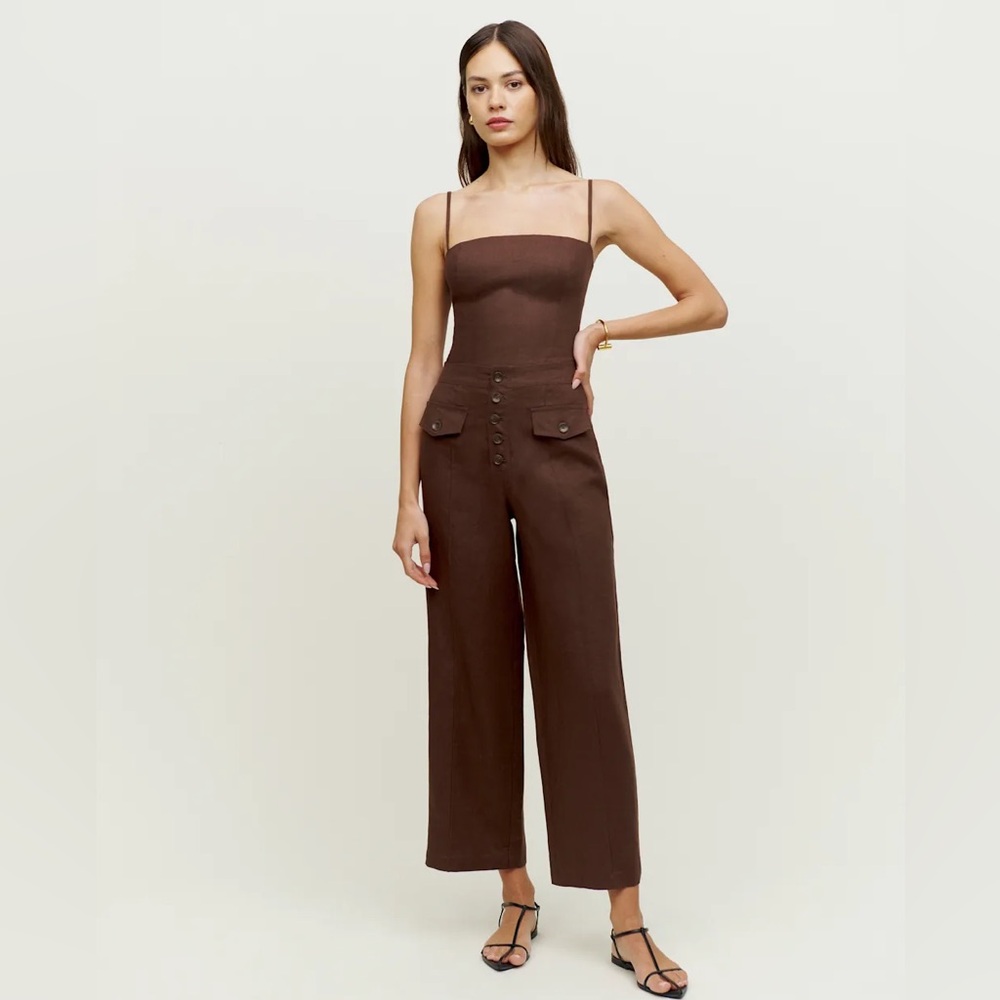Reformation Carly Linen Pant Cafe - Size 4